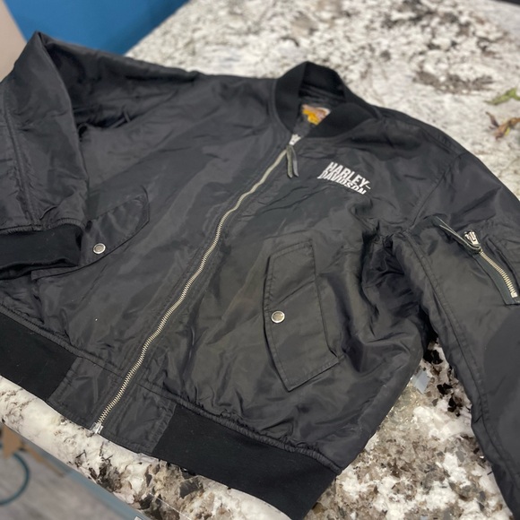 Harley Davidson 🇺🇸 Made Bomber Jacket men’s size L - Picture 5 of 16